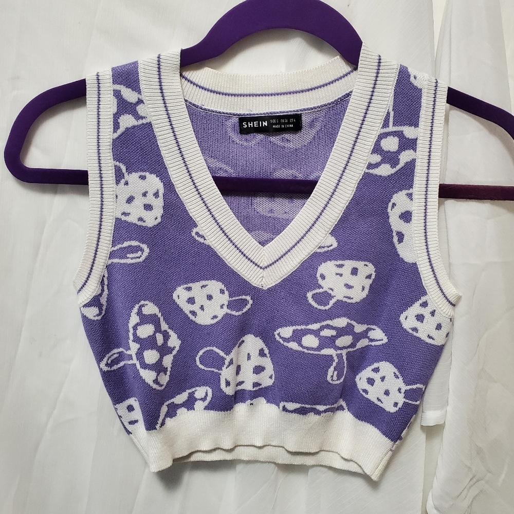 TWO Shein mushroom vests